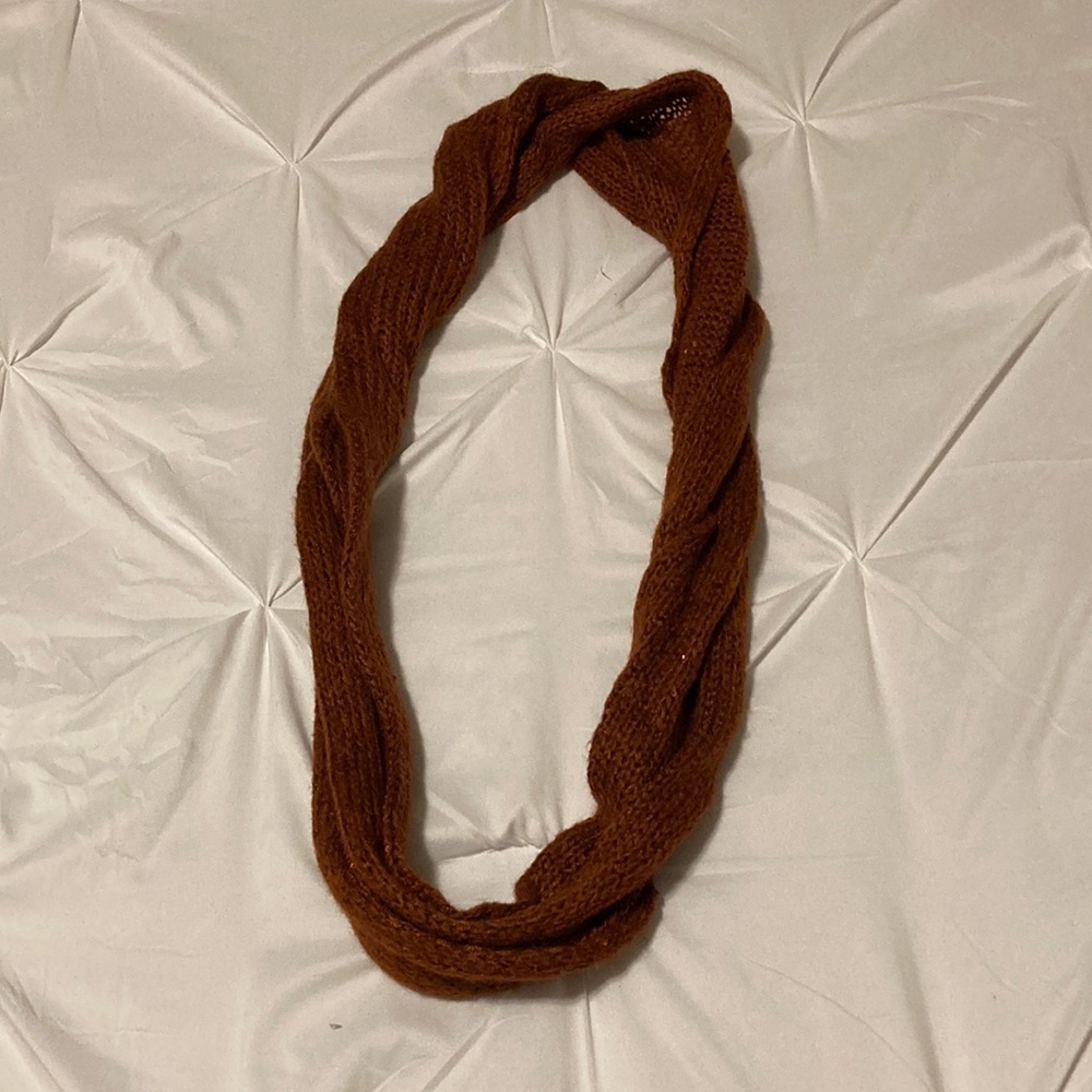 Burnt orange infinity scarf